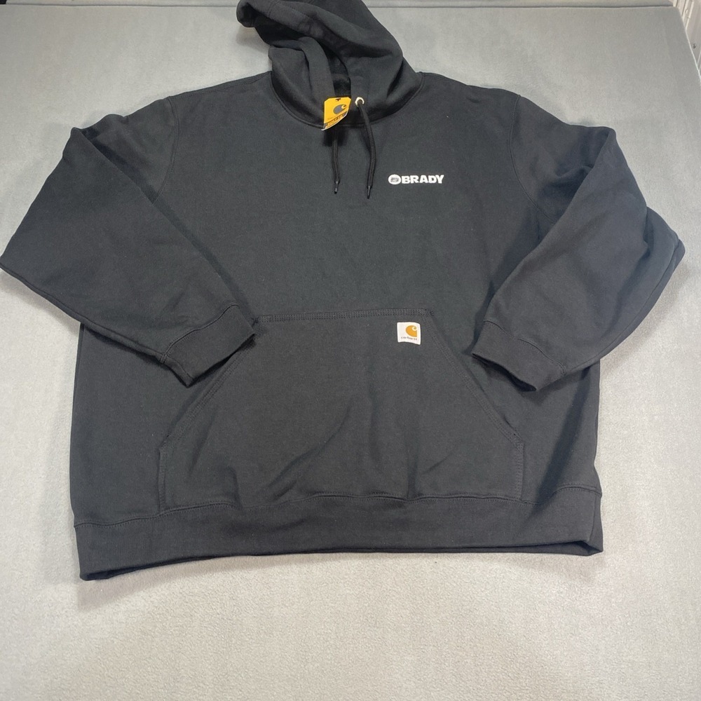 Carhartt Mens 2XL Loose Fit Midweight Black With Company Logo Brady NWT